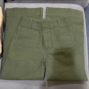 Maeve Colette Olive Green Cropped Utility Pants